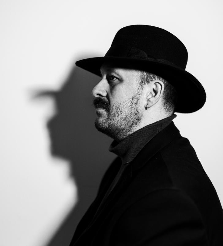 Portrait BC Camplight performing solo on piano