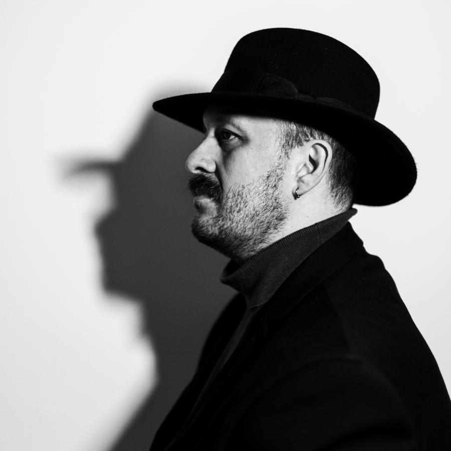 Portrait BC Camplight performing solo on piano