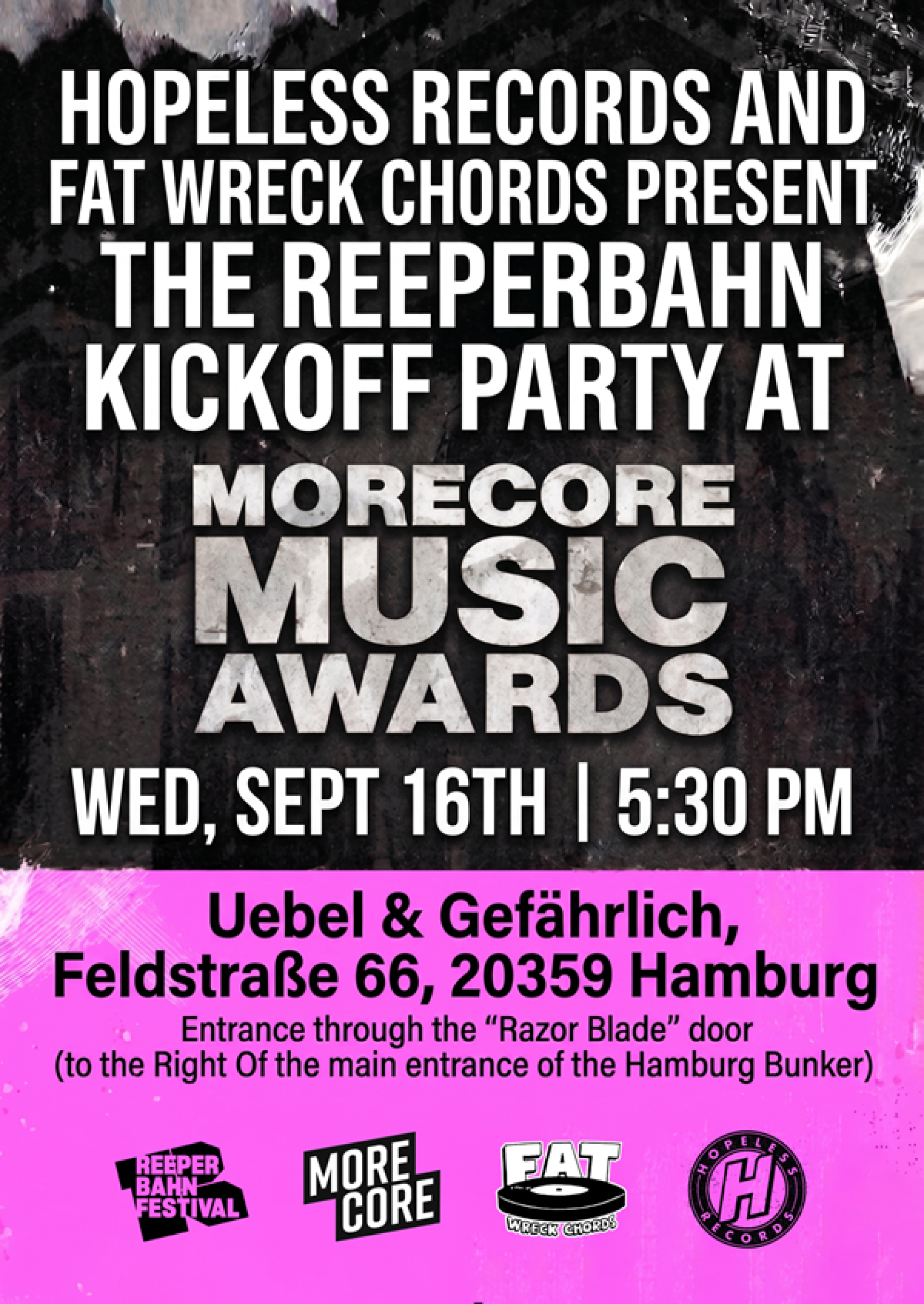 The Reeperbahn Kick-off Party @ MoreCore Music Awards The Reeperbahn Kick-off Party @ MoreCore Music Awards